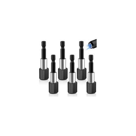 Schraubendreher-Bithalter, magnetischer Bithalter, Schraubendreher-Verlängerung, 6-teiliger magnetischer 1/4"-60-mm-Sechskantschaft-Schraubendreher-Bithalter (1/5)