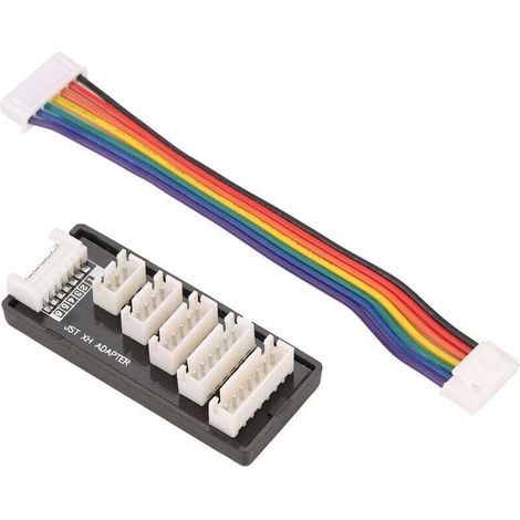 Adaptateur de charge d'équilibrage avec câble, carte d'équilibrage de batterie Lipo, carte d'extension de charge d'équilibrage JST XH pour batterie LiPo 2S-6S (1/4)