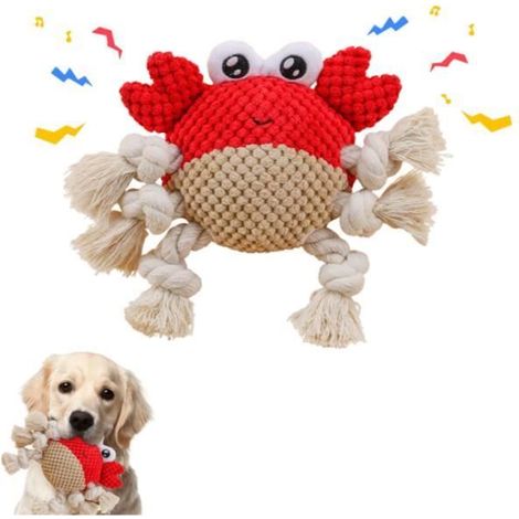 Jouet pour chien - Jouet intelligent - Crabe - Indestructible - Velours côtelé - Grand chien (1/4)