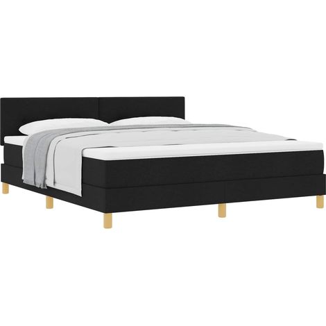Maison Exclusive - Letto a molle con cuscino Nero 180 x 200 cm Tessuto
