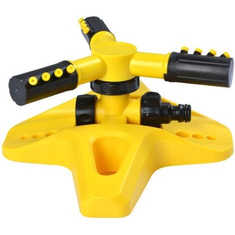 Garden Sprinkler,360 Degree Rotatable Durable 3 Adjustable Arms Spray Water Squeezer Watering Equipment for Garden and Large Yards (1/5)