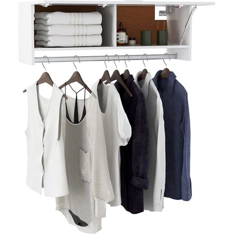 Garde-robe Blanc 100x32,5x35 cm (1/5)