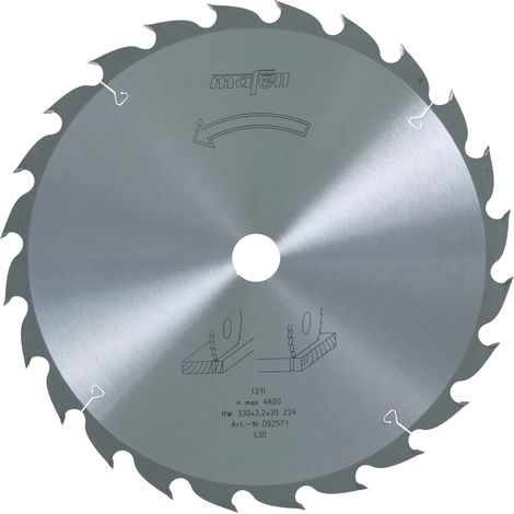 Lama per seghe al carburo 330 x 2,2/3,2 x 30 mm, 24 denti - 1 pezzo - MAFELL - 092571 (1/3)