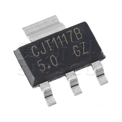 Original Changdian CJT1117B-5.0 SOT-223 5V 1A LDO linear regulator chip, 5 chips.