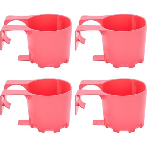 Porte-Boisson pour Piscine 4 Pièces Organisateur Stable À Clipser sur porte-boisson pour bassin hors-sol Pour Téléphones Lunettes Bière Crème Solaire Clôture Stores Plage Extérieur (1/5)