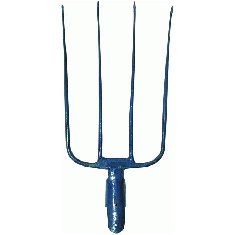 Fourche en acier Lif pour fumier sans manche a' quatre dents