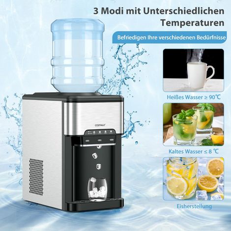Countertop Water Dispenser, Hot Cold Ice Maker, Silver (1/5)