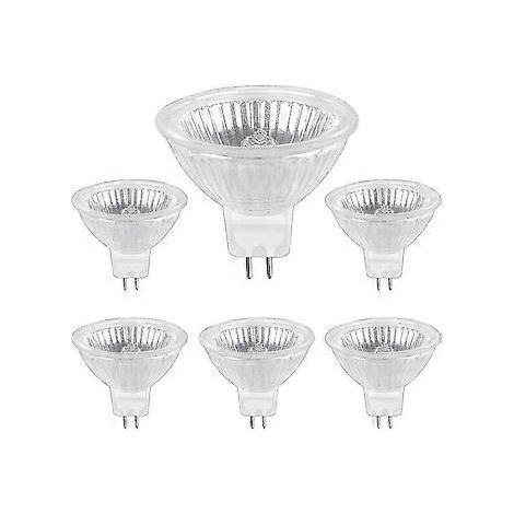 GU5.3 50W 12V Halogenlampe, 800lm Warmweiß 2700k, dimmbar, MR16 Halogen-Spot, 6er-Pack