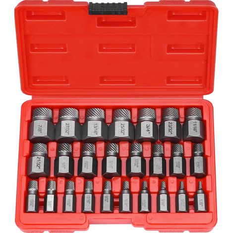 Set de 25 Extracteurs de Vis Cassée, Extracteur de Goujon Boulon, Set D'extracteurs de Vis Gauche pour Enlever Les Boulons Cassés (1/5)