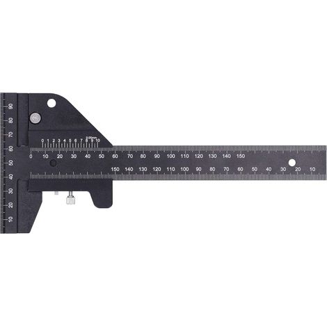Règle Droite Règle de Traçage de T en Alliage d'aluminium Règle de Marquage Outil de Mesure pour le Travail du Bois 0150 mm 0,05 mm T-Rule 210 mm (1/5)