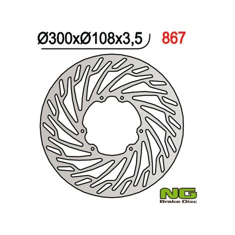 Disco de freno delantero NG de 300 mm para Derbi/Aprilia/Rieju 50/125 2023