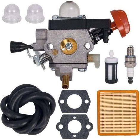 4180-120-0615 Carburateur FS91 pour Stihl FS91 FS91R FS111 FS89 HT102 HT103 FC91 FC96 KM91 KM91R KM111 FC111 Débroussailleuse - avec kit de filtre à air (1/4)