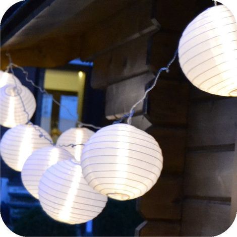 Lampions-Lichterkette 40 x je 7,5cm, Länge 10m