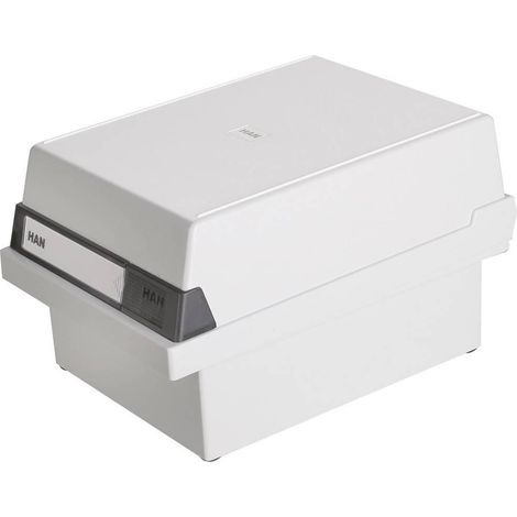Han 966-11 caja de fichas gris claro capacidad 800 tarjetas