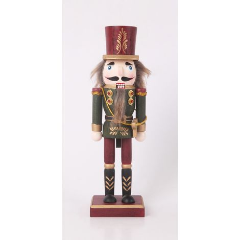 Dekofigur Nussknacker Holz 24 x 7 cm bunt Weihnachtscharaktere