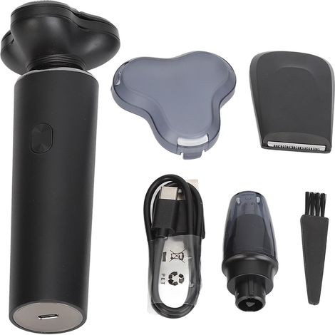 Kit de tondeuse à barbe électrique 3 en 1 avec tête flottante 3D et coupe-poils intelligent numérique pour barbe et nez. (1/5)