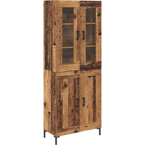 Highboard 2 pcs Altholz Holzwerkstoff vidaXL