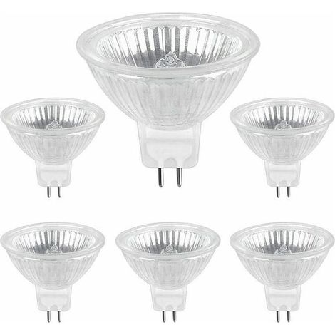 Ampoule Halogene GU5.3 50W 12V, 800lm Blanc Chaud 2700K Dimmable, Ampoule Spot Halogène MR16, pack de 6 (1/5)