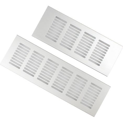 2PCS Grille de Ventilation Rectangulaire, Grille D'aération Rectangulaire, Grille D'aération, Grille Ventilation Rectangulaire, Grille d Aeration Rectangulaire pour une Ventilation Idéale 80 × 300mm (1/5)