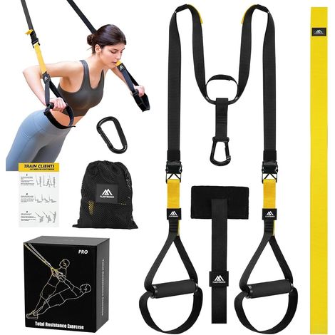 Suspensionstraining-Set, All-in-One Suspensionstraining-Set mit verstellbaren Gurten für Fettverbrennung und Muskelaufbau (1/5)