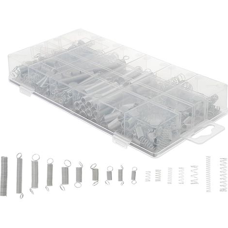 Assortiment de 200 Ressorts D'extension en Acier Galvanisé Grosse Résilience et Résistance la Corrosion pour Moteurs Automobiles et Instruments de Mesure (1/5)