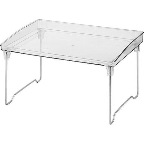 Jeffergarden Organisateur transparent empilable en plastique Transparent support de rangement de table pour maquillage cuisine outil papeterie un niveau taille libre (1/5)