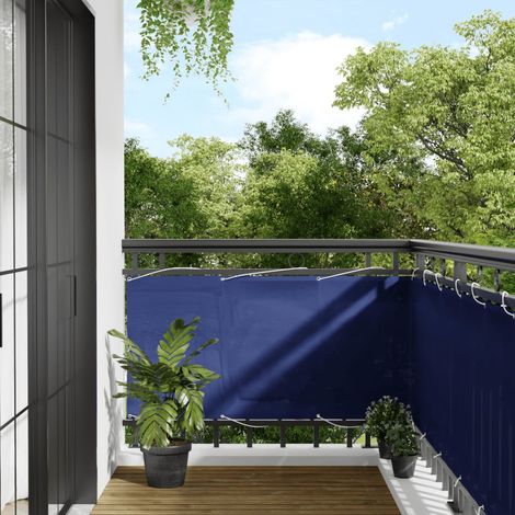 Écran de balcon-Paravents de balcon-Protection latérale de balco bleu 75x700 cm 100% polyester oxford 439046 (1/5)