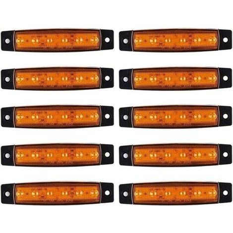 pair Feux de Position Camion 10PCS LED Feux De Signalisation Latéraux Feux de Gabarit Latéraux DC 12V LED Feux De Position CôTé Lampe Accessoires De Camion pour Bus Camions, Remorques