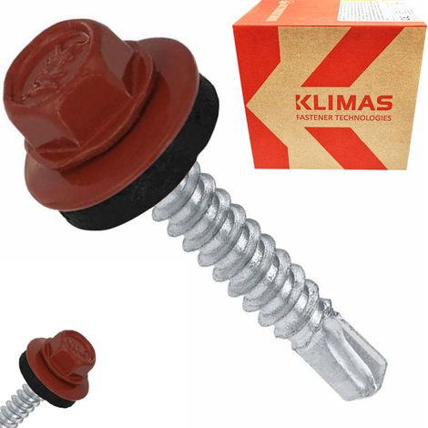 Vis à farmer 4,8x35 RAL 3009 - 250 pièces - Résistantes - Idéales pour le jardinage