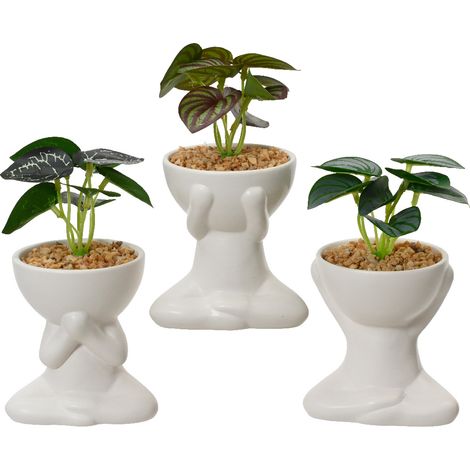 VASO OMINO D.9,5XH17CM IN CERAMICA BIANCO.
