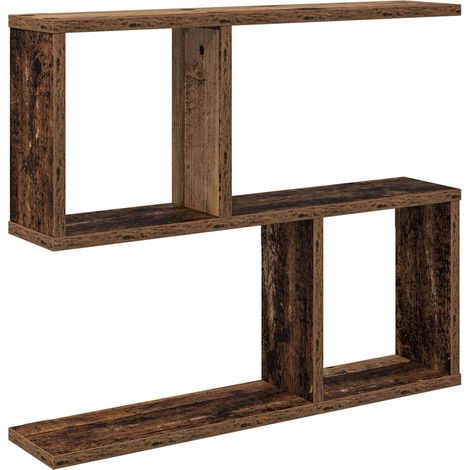 Maison Exclusive - Wandregal Altholz 60 x 12 x 50,5 cm Holzwerkst (1/5)