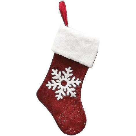 Chaussettes de Noël noires et rouges tendance, sac cadeau sapin de Noël S (1/5)