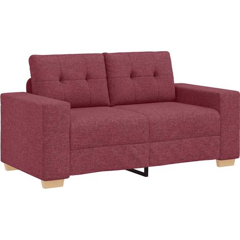 vidaXL Divano Divanetto Rosso Vino 120 cm in Tessuto (1/5)