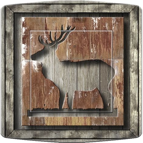 Interrupteur décoré cerf dessin