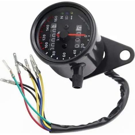 Compteur de vitesse numérique 12 V pour moto, odomètre universel avec rétroéclairage LED bleu (1/5)