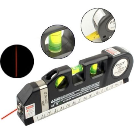 Multifunktionsnivelliergerät mit Laser, Libelle und Maßband, Level PR03 (1/5)