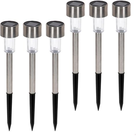 Pack Aktive 6 focos exteriores blancos LED 20 cm