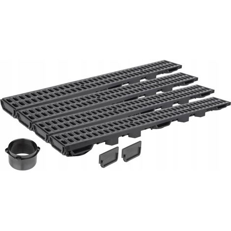 DRENAGGIO LINEARE H55 griglia in plastica fino a 1,5 tonnellate A15 SET 4m AQUER (1/5)