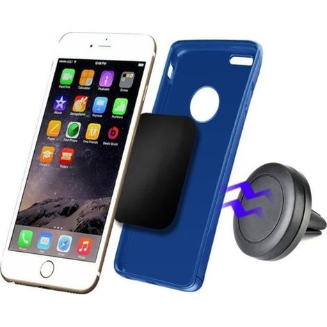Support téléphone voiture - Aimanté - Universel - 360° rotation - Compatible tous smartphones-Ywey (1/2)