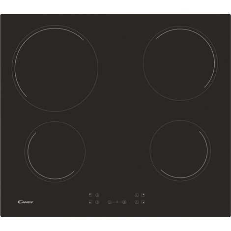 Candy – Plaque vitrocéramique 4 zones noire – Contrôle tactile avant – Encastrable – Design moderne pour cuisine (1/6)