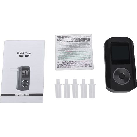 Testeur d'alcoolémie numérique, analyseur d'haleine avec capteur électrochimique précis, écran LCD rétroéclairé BAC, arrêt automatique, conception de porte-clés pour la sécurité des conducteurs sur le (1/5)
