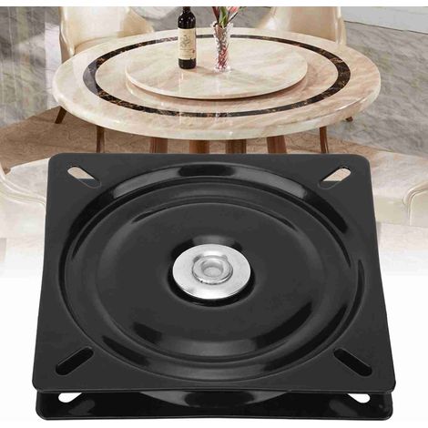 Base giratoria universal para taburetes/sillas de bar – Alta capacidad de carga (15,5 cm) – Material: Hierro, Color: Negro – Gira 360° – Incluye una base giratoria (1/5)