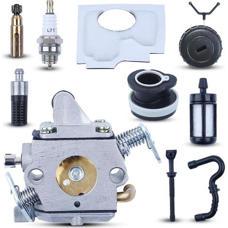 ADEFOL Carburettor Set for Stihl MS170 MS180 017 and 018 Chainsaw with Air Filter Petrol Filter Spark Plug Replaces 11301200612 Zama C1Q-S286 (1/5)