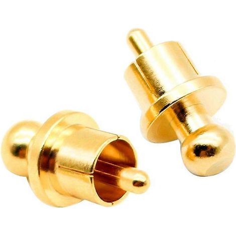 8-teiliges Set vergoldeter Schutzsteckerkappen – Kurzschlussschutz, Sicherheitssteckerkappen, 8er-Pack, Goldfinish (1/5)