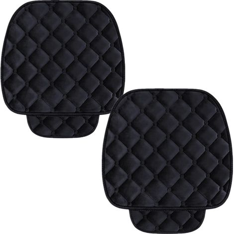 Coussin de Siège de Voiture Housse en Velours pour Arrière Chaise Siège Véhicule Protection Tapis Protection pour Animaux Compagnie (2 Siège Avant, Noir)