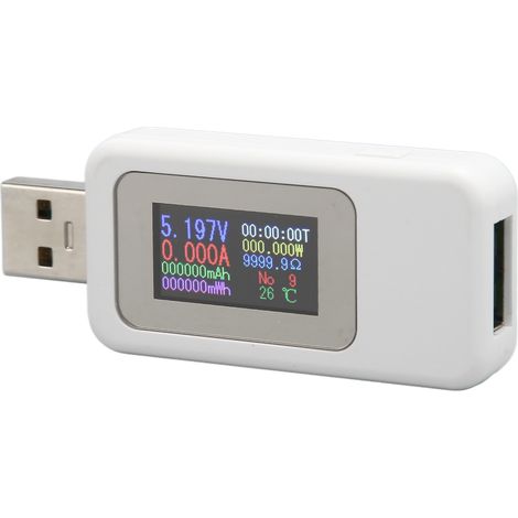 Testeur USB Multimètre 0‑6.5A 4‑30V avec Écran Couleur pour Téléphone Portable (1/5)