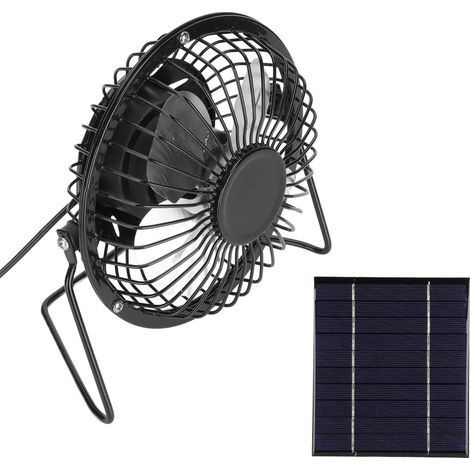 Solarventilator 2,5 W, 5 V, Solarstrom, USB-Ausgang, tragbar, vielseitig einsetzbar, z. B. beim Camping, Angeln oder Wandern (1/5)