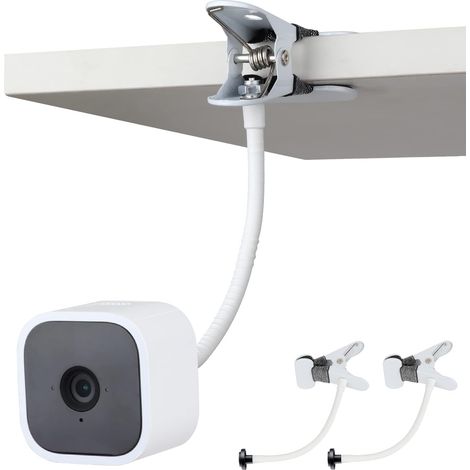 Set di 2 morsetti flessibili a clip, braccio a collo d'oca lungo 20 cm (bianco). Adatto per Blink Outdoor 4 (4a generazione)/(3a generazione) (1/5)