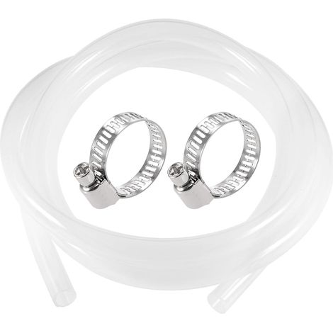 Silicone Tuyau 18 mm (0,7") ID 22 mm (7/8") OD 10 ft Silicone Caoutchouc Tube Air Tuyau Eau Tuyau Clair avec Pinces (1/3)