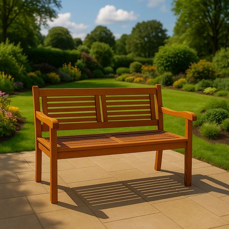 Gartenbank Akazie 110 cm 2-Sitzer Sitzbank CORUNA (1/5)